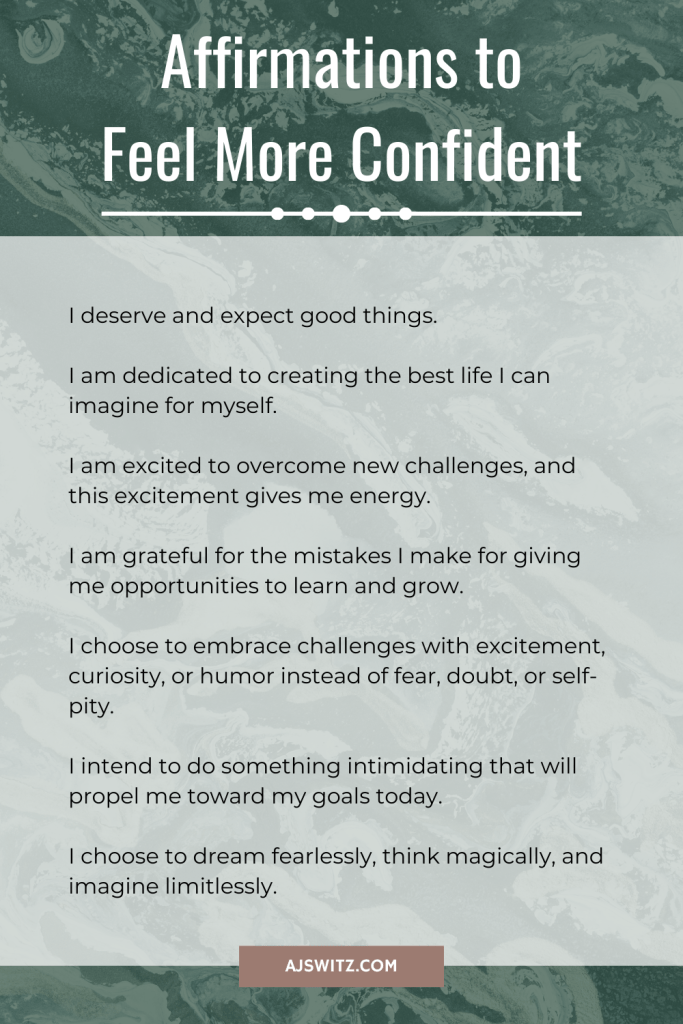 Pin confidence affirmations on pinterest
